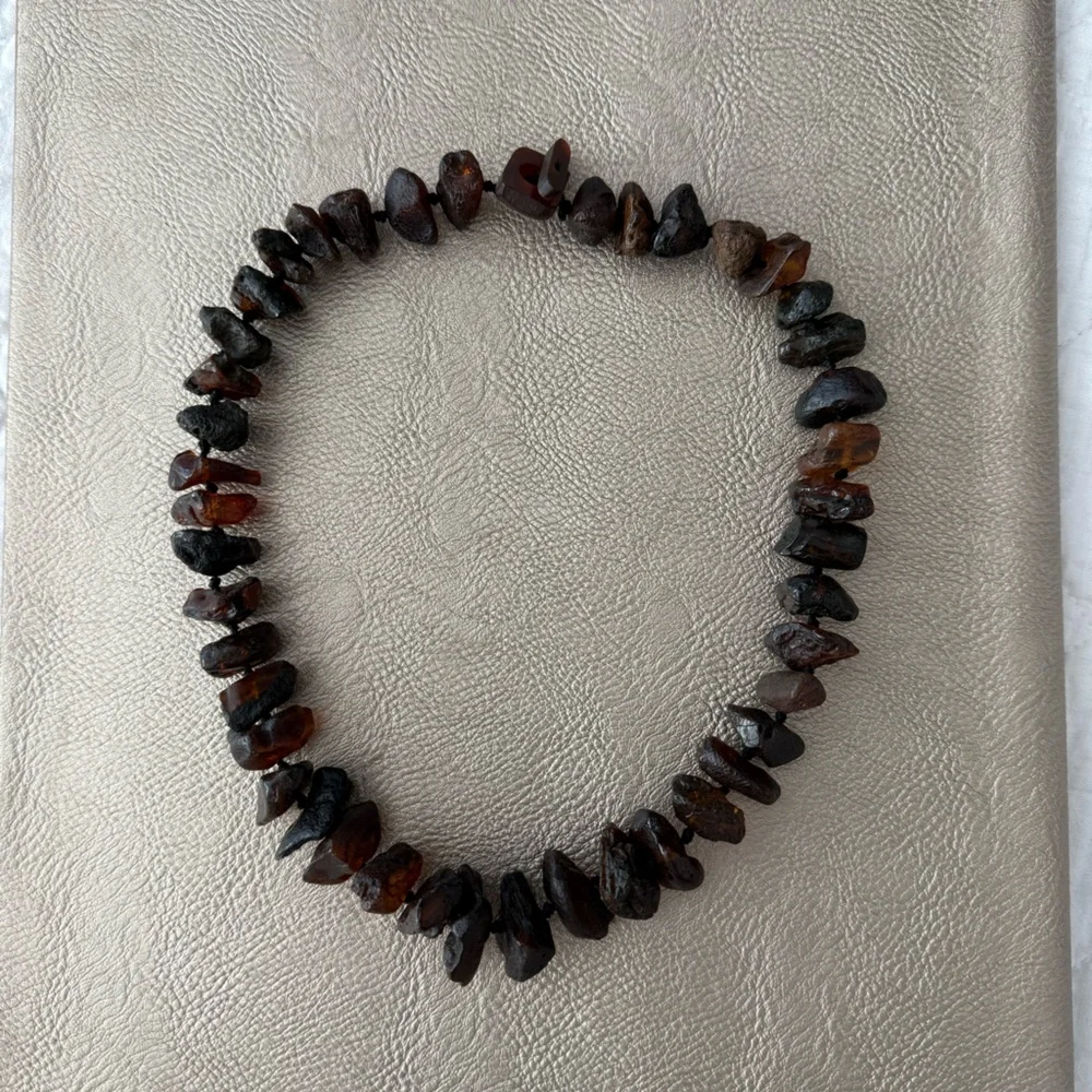 Unpolished Amber Necklace - Picture 8 of 8